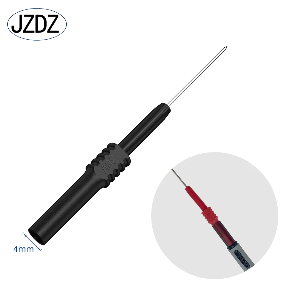 Imagem -04 - Jzdz-pontas de Teste Flexíveis Pontas de Sonda de Teste Conector Elétrico Plugue Banana Fêmea Agulha Multimétrica mm mm Peças