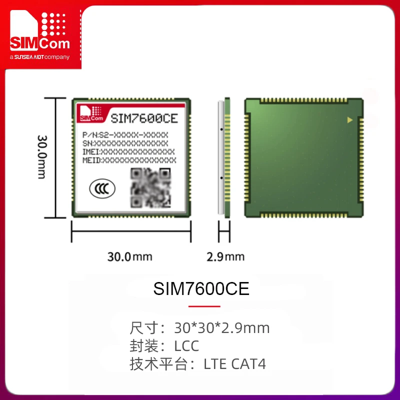 SIMCom core Modulo di comunicazione Netcom 4G completo a 7 modalità SIM7600CE-M1S posizionamento della trasmissione dati della diversità