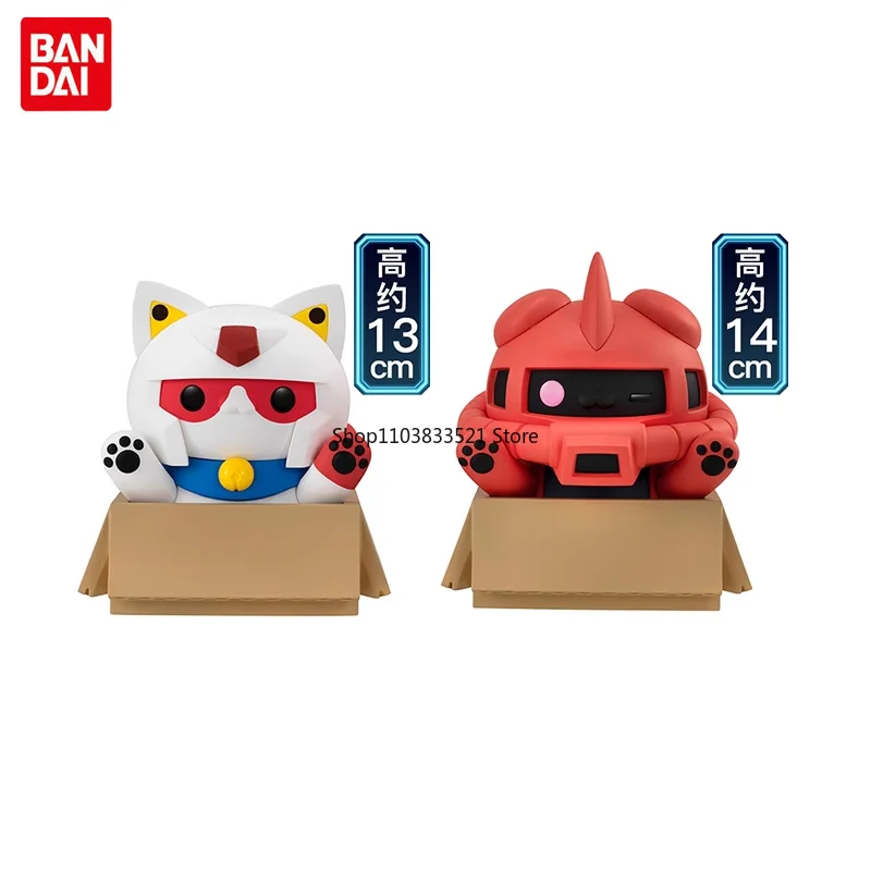 

Original Anime RX-78-2 GUNDAM CHAR'S ZAKU II MEGA CAT Action Figure Desktop Ornaments Model Kids Gift