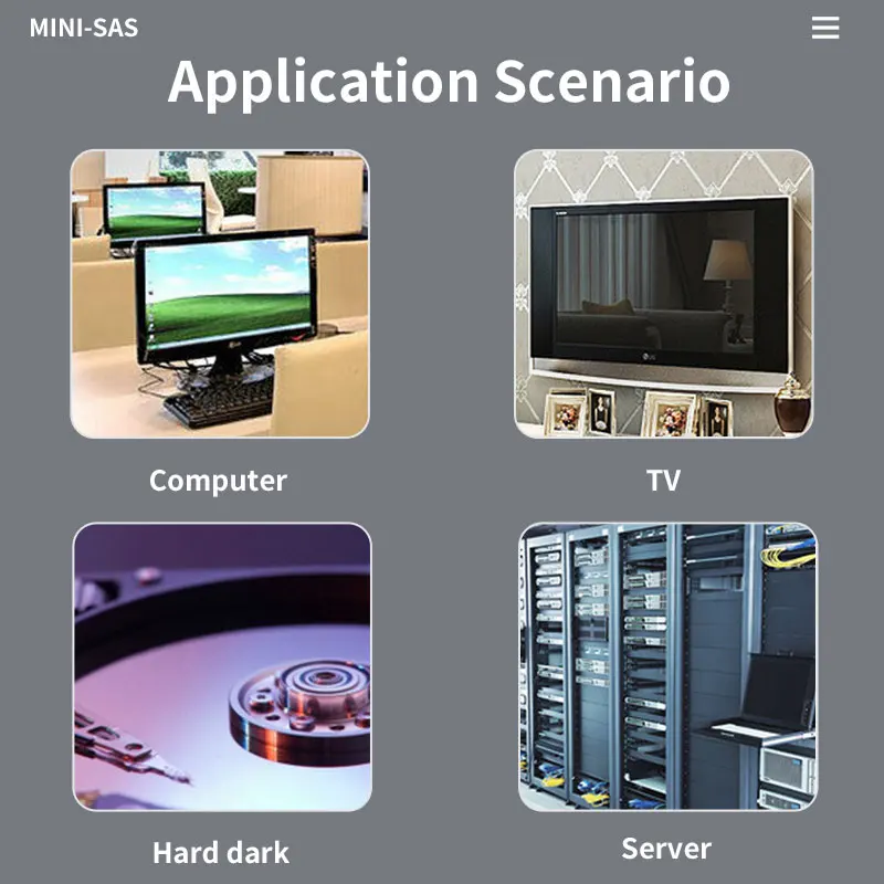 كابل SAS صغير 0.5 متر/1 متر SFF-8643، SFF-8643 إلى 8643، لمحرك الأقراص الصلبة/SSD/RAID، نقل البيانات عالي السرعة، لوحة الكترونية معززة لتخزين الخادم، PC Hard