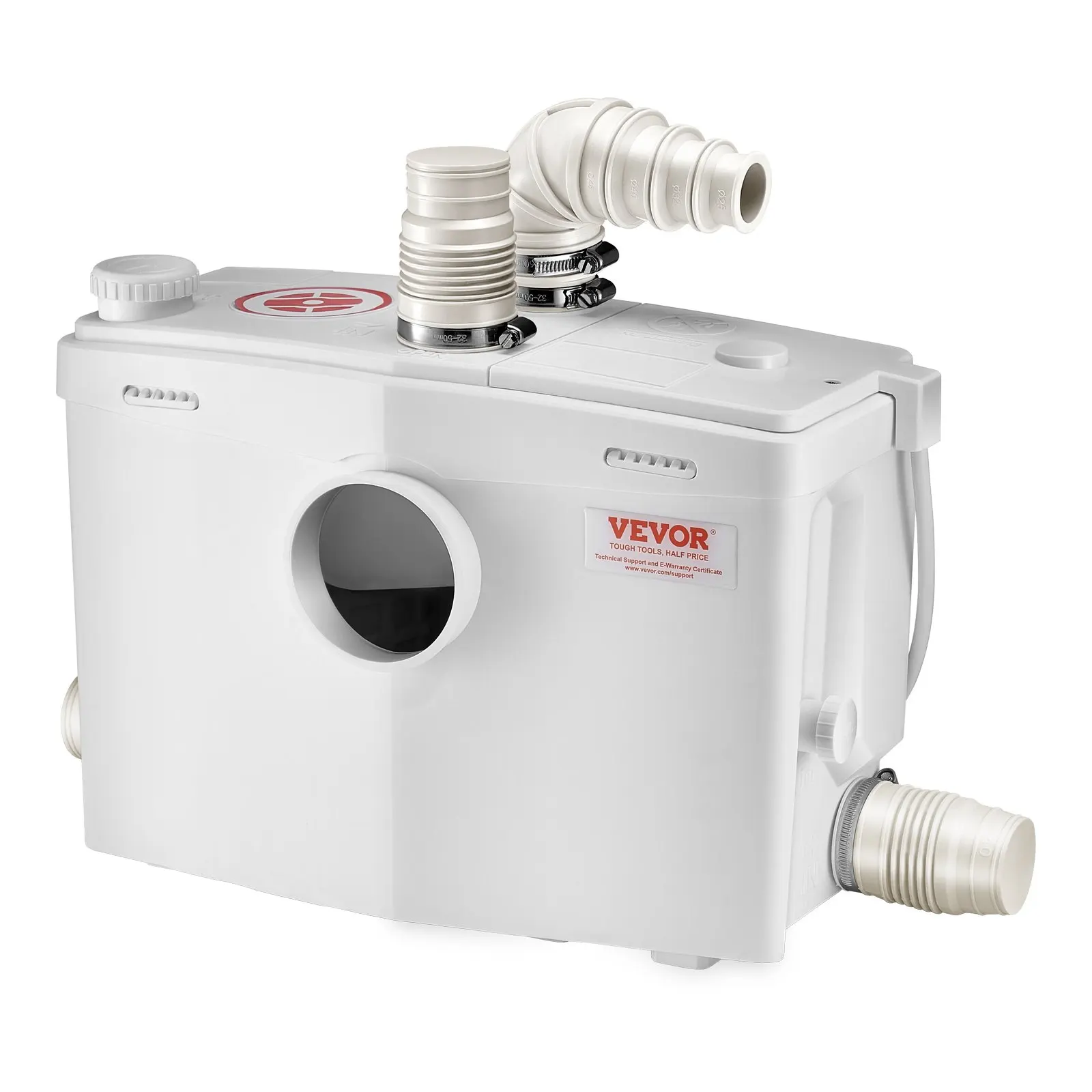 

Насос-макератор 1200 Вт, 48 галлонов в минуту, напор 33 фута, для туалета, подвала, раковины