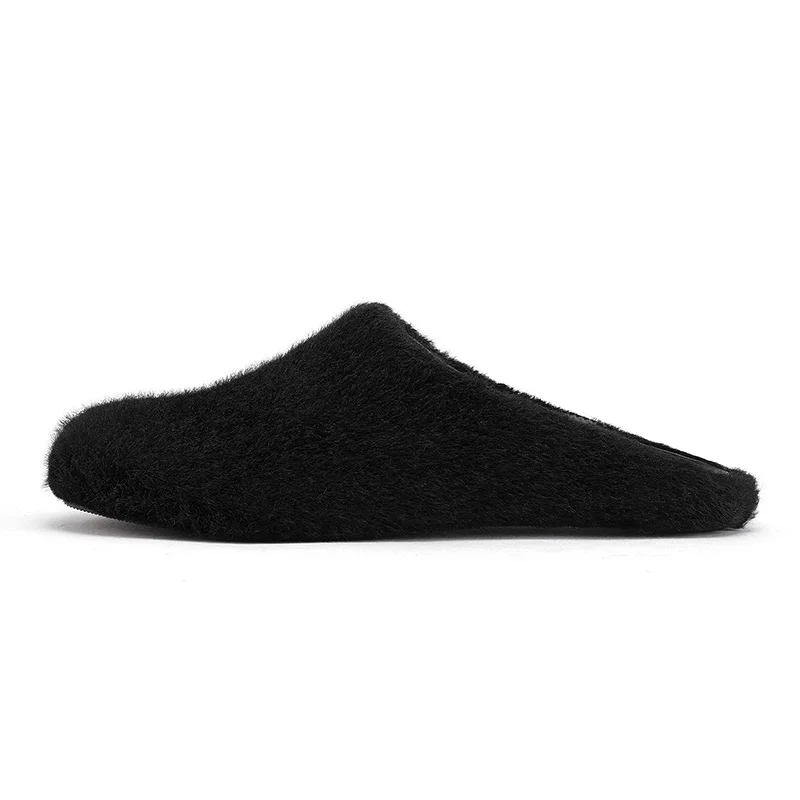 

Women's Round Toe Fuzz Comfortable Fashion Slip On Hundred Flat Slippers