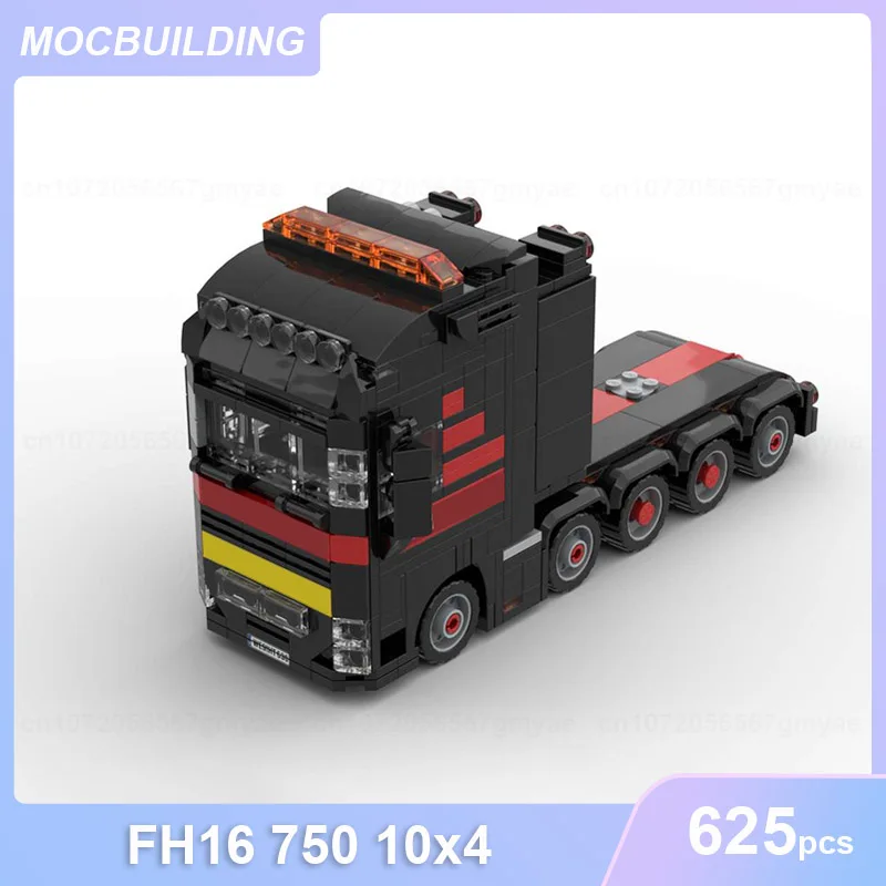 Lowbed Heavy Haulage Trailer Mammoet Model MOC Building Blocks DIY Assemble Bricks Transportation Educational Toys Gifts 513PCS