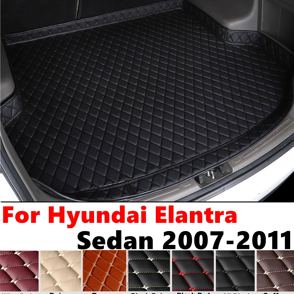 High Side Car trunk mat for Hyundai Elantra Sedan 2011 2010-2007 XPE Rear Cargo Protect Cover Liner Tail Boot luggage Pad Carpet