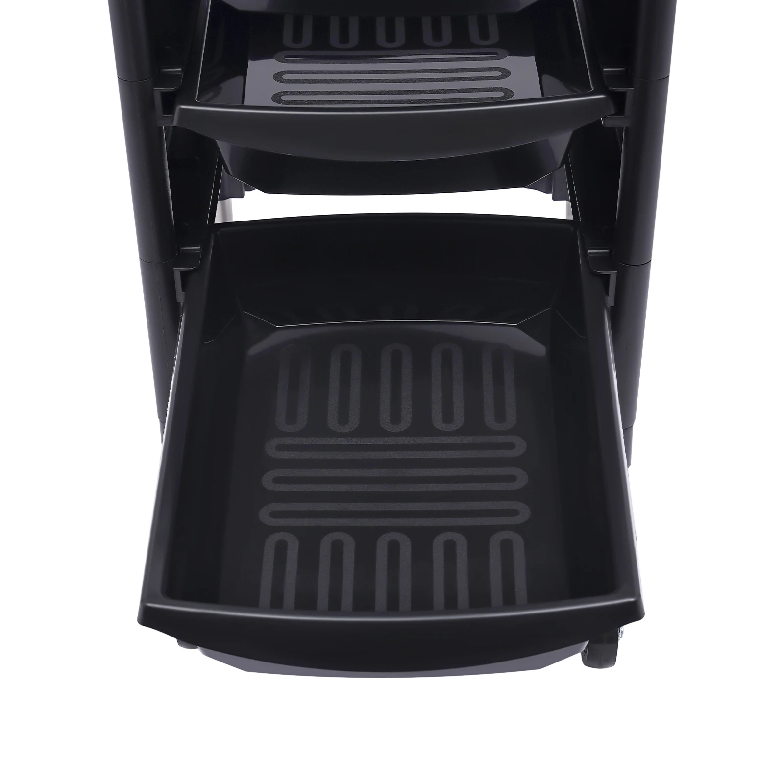 5 أدراج و2 حامل مجفف شعر صينية جانبية مع شريط مضاد للانزلاق و360 ° عجلات قابلة للدوران، منظم عربة الصالونات باللون الأسود أثناء التنقل #6