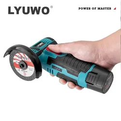 LYUWO Mini Angle Grinder Mini Household Rechargeable Cutting Machine Polishing Machine Electric Hand Grinder Polishing Machine