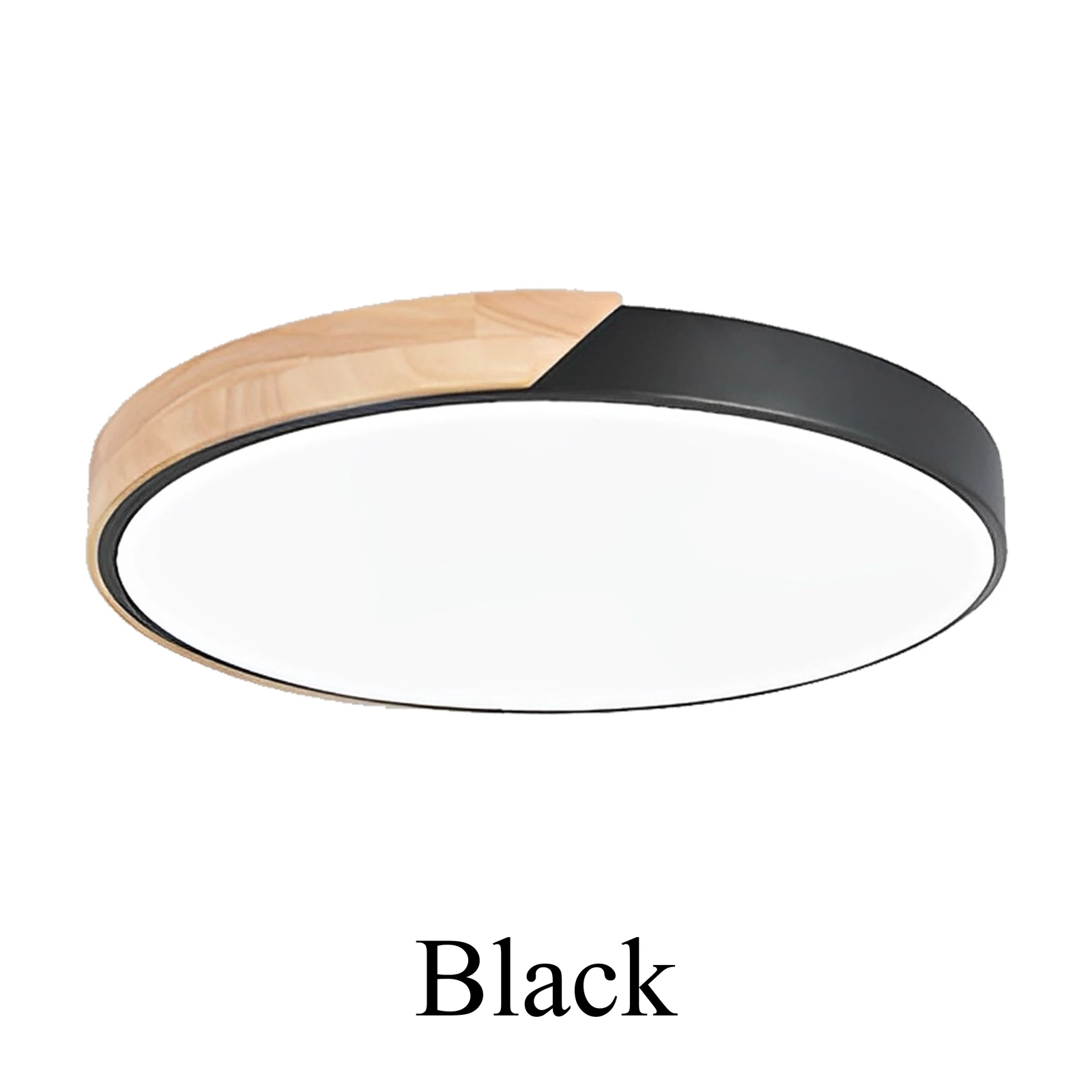 LED Ceiling Light 24W Modern Round Macaron Wooden Ceiling Lamp Indoor Lighting Fixture Surface Mount For Bedroom Living Room