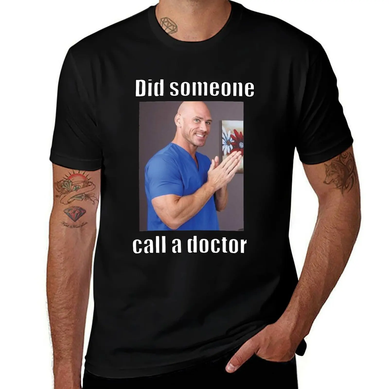 

Johnny sins Doctor T-Shirt men t shirt cotton 100% t shirts for man cotton soft