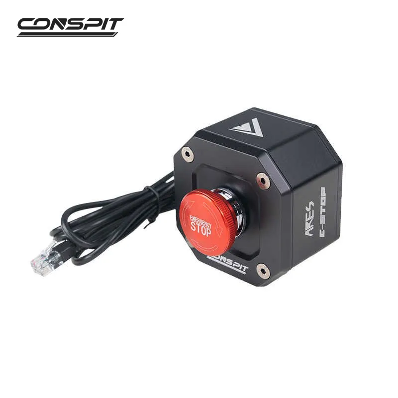 CONSPIT CES E-Stop Button Emergency Stop Button for Sim Racing Games & Professional Training