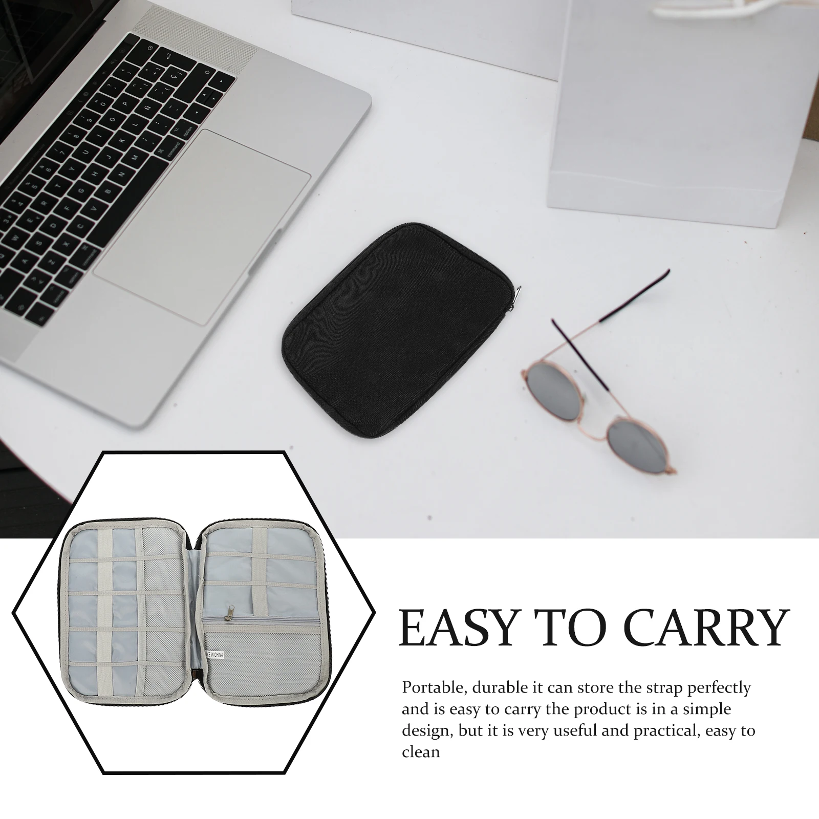 

B Holder Portable Pouch Black Storage Case for Watch Strap ganizer Household Accessory Gift Idea Premium Material Watch Box
