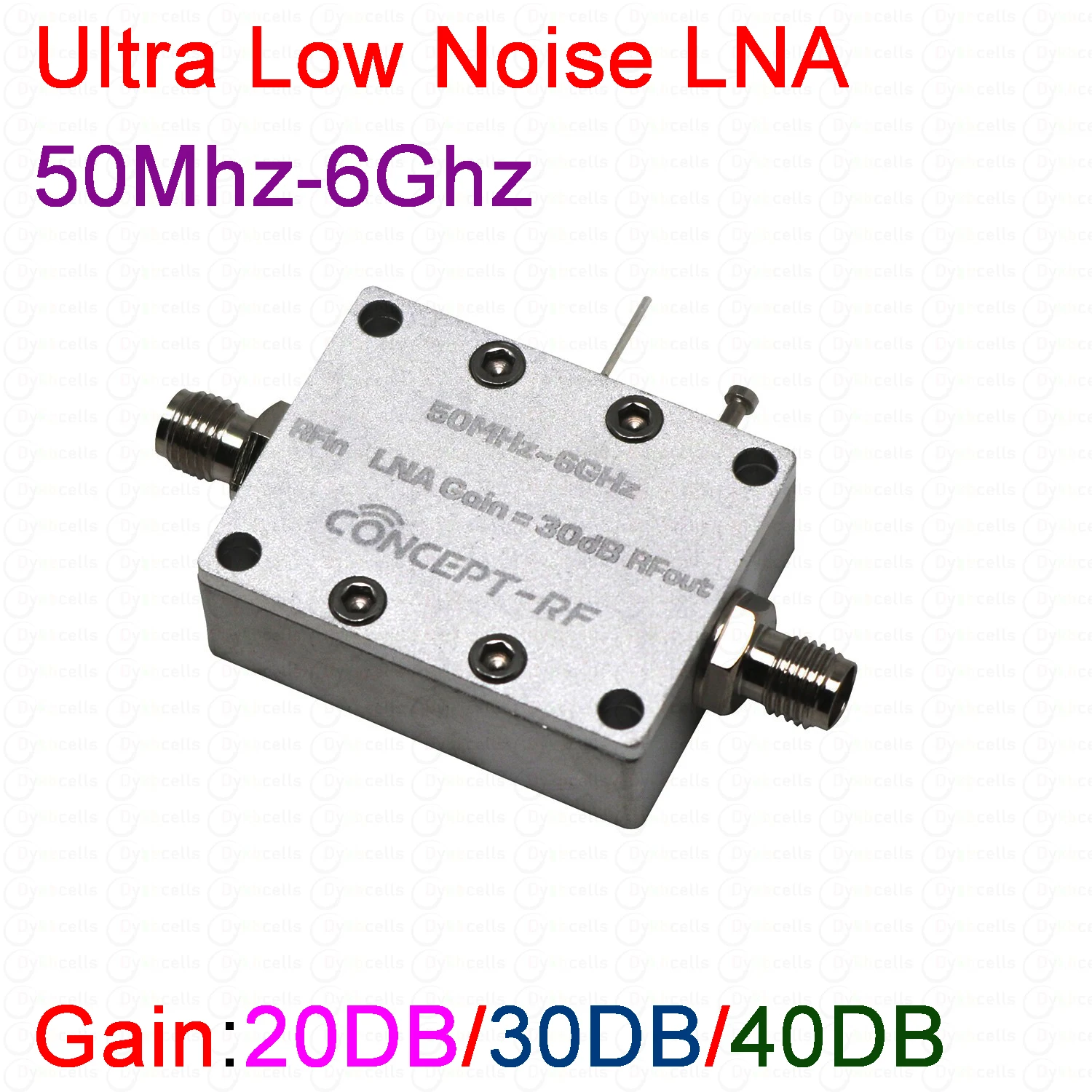 LNA 0.5-6GHZ 20DB 30db 40db Ultra Low Noise Amplifier NF=0.4 Drive Receiver System RF Signal Amplification AM FM MW SDR Radio