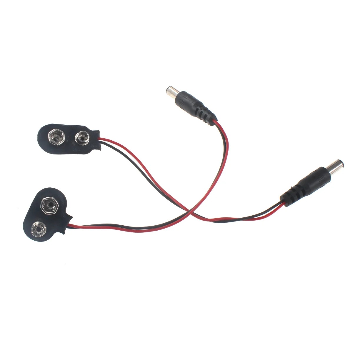 5pcs 9V Battery Button 9V Holder t-type i-type 9V Battery Holder One-line Type with wire 1 Font  plug 5.5-2.1 5.5-2.5