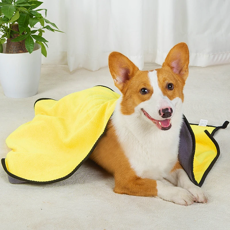 Soft Quick-Drying Pet Bath Towel Absorbent Cleaning Blanket for Cats And Dogs Pet Grooming Essential