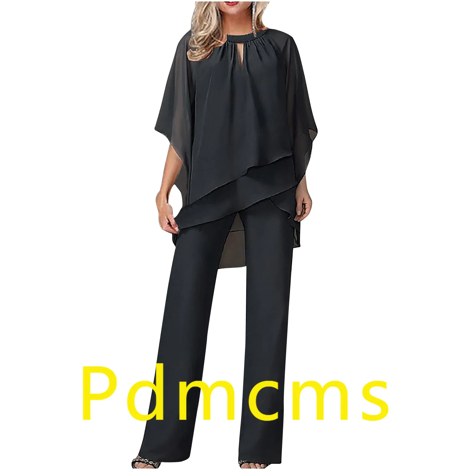 

2025 new women's clothing European and American fashion solid color loose casual irregular suit