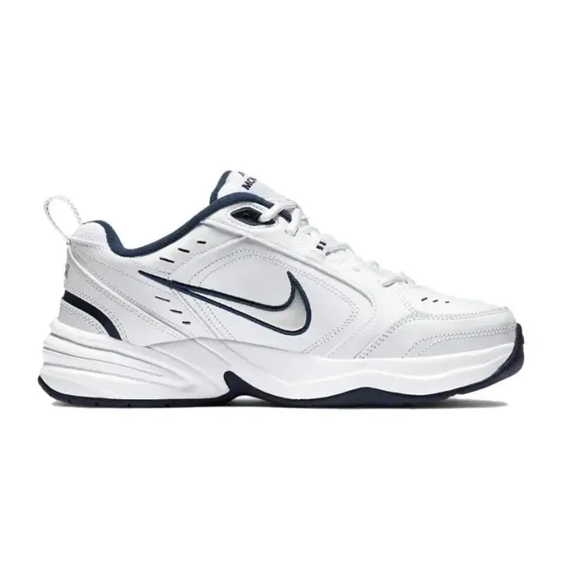 【Customize】Nike Air Monarch 4 Chunky Sneakers Unisex Low-top White/blue Sneakers shoes 415445-102