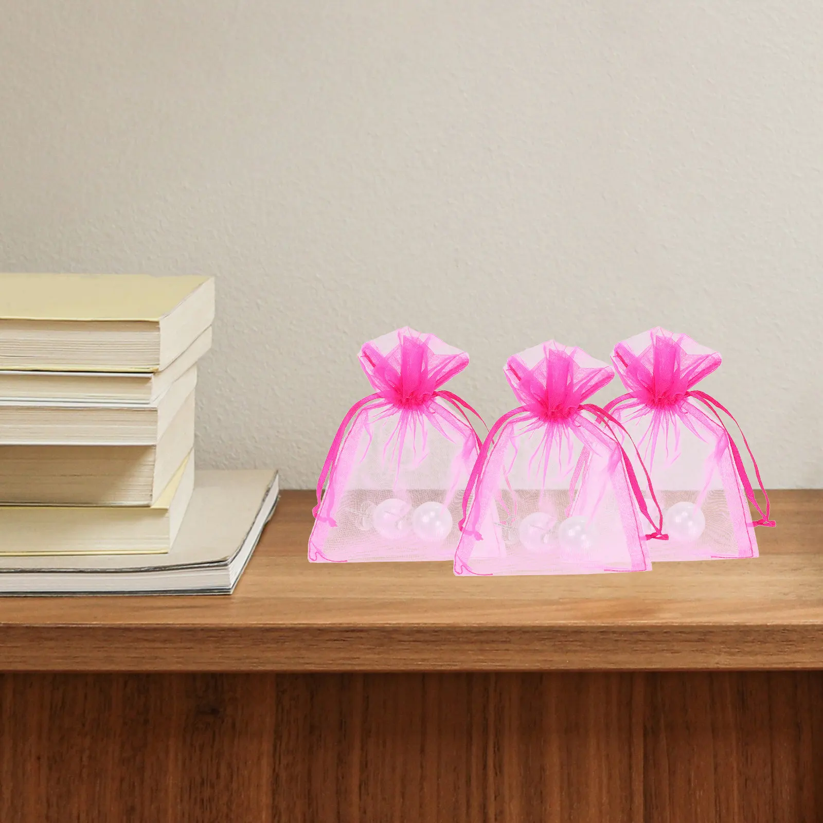 

100 шт. подарочных мешочков из органзы на шнурке для хранения украшений, многоразовые маленькие мешочки для сувениров, органайзер для вечеринок и путешествий