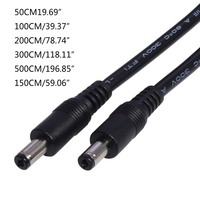 DC Power Plug Cable 5.5 x 2.1mm Male To 5.5x2.1mm Male Adapter Connector Wire Extension Power Supply Cable For Routers LED Light