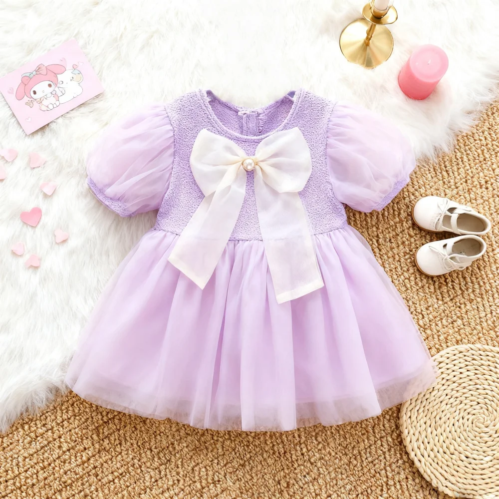 فساتين طفلة صيفية بفيونكة كرتونية فساتين بناتي رائعة فساتين أطفال الأميرة ملابس بناتي