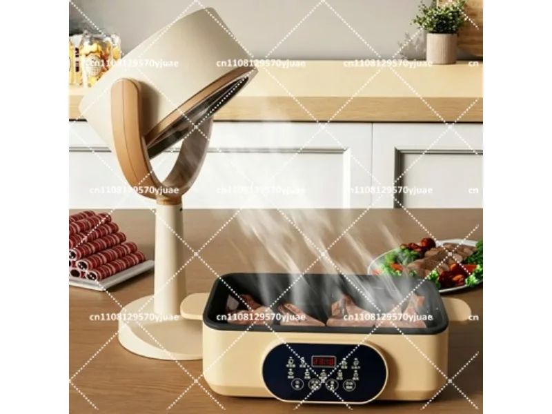 Adjustable Desktop Exhaust Fan, Portable Smoke Purifier Filter for Home Kitchen BBQ Ventilation