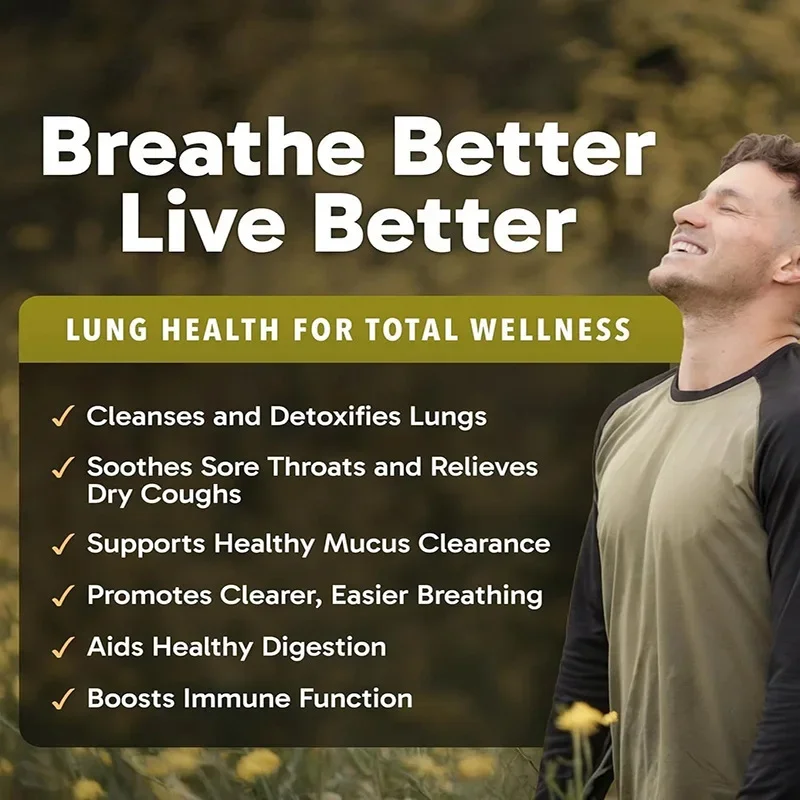 60ML All Natural Mullein Drops with Ginger Lemon for Lung Cleanse and Detox Mullein Leaf Extract for Respiratory Lung Health