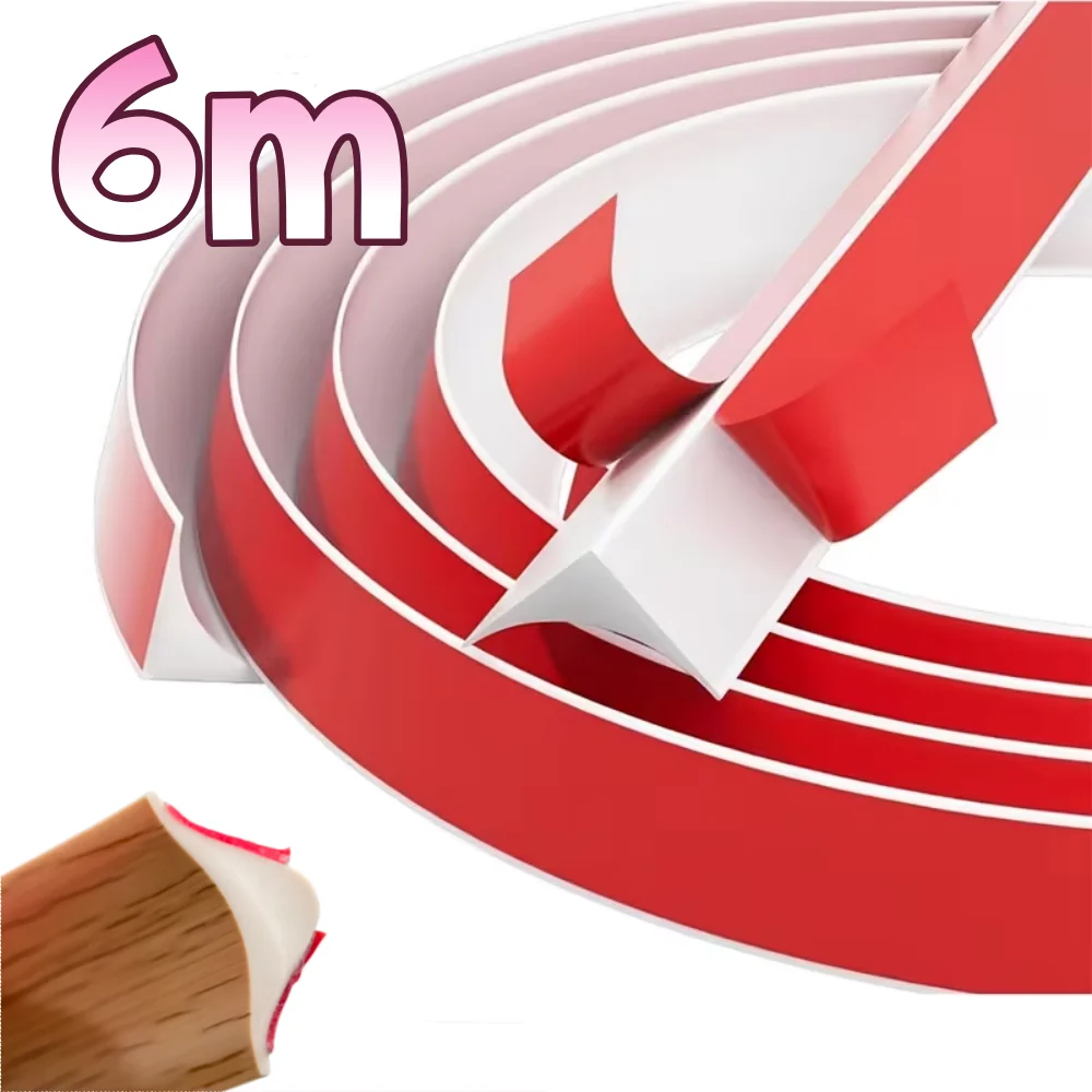 6/5/3/2/1inch Quarter Round Self-Adhesive Decorative Edging,Self-Adhesive Wall Corner Trim,Peel And Stick Edge Trim for Floor
