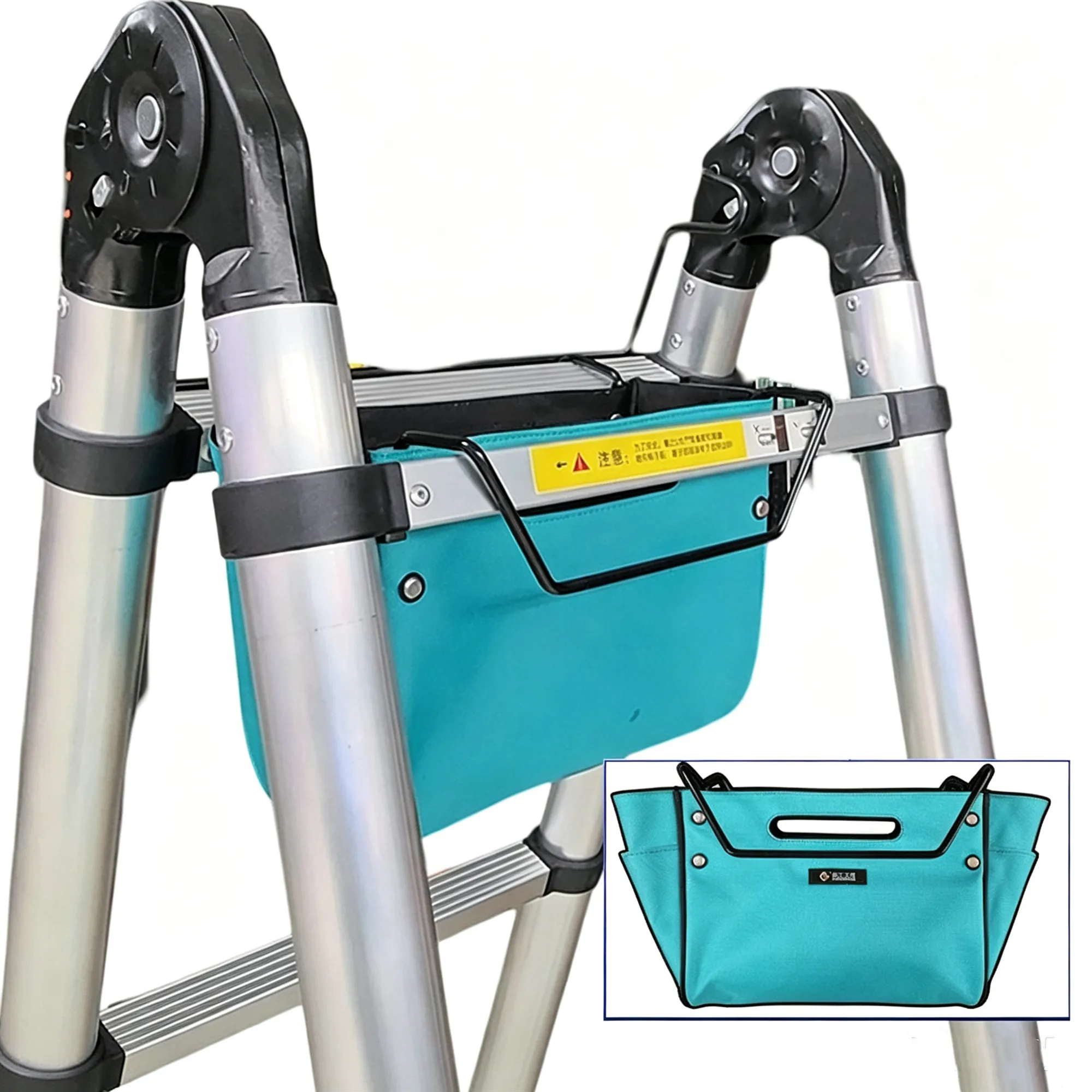 A-Frame Ladder Storage Bag, Oxford Cloth Hardware Tool Organizer, Wearable Maintenance Pouch for Telescopic Extension Ladder