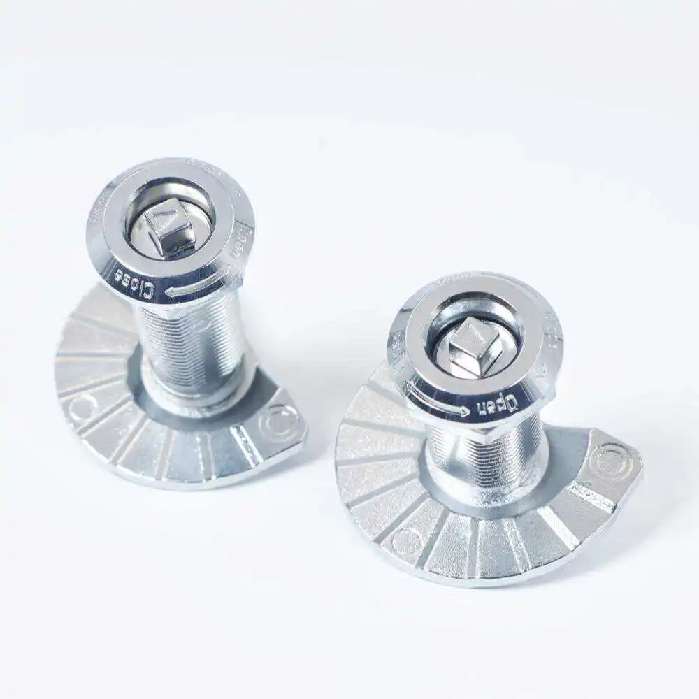 

MS756 Zinc Alloy Chrome Metal Equipment Cabinet Door Cylinder Lock Turning Bolt Lock with Square Triangle Cam Lock Tubular Key