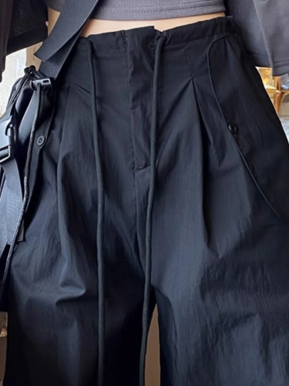 

plus Size 300 Pou Fat MM High Waist Slimming Umbrella Pants Women's Summer Casual Wide Leg Thin Qui Dry Sports Pants