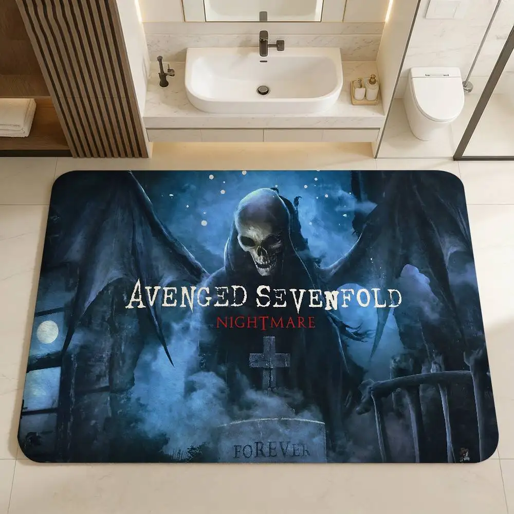 Classic A-avenged Band S-sevenfold Bathroom Mat Anti-slip Absorb Water Long Strip Cushion Bedroon Mat Welcome Doormat