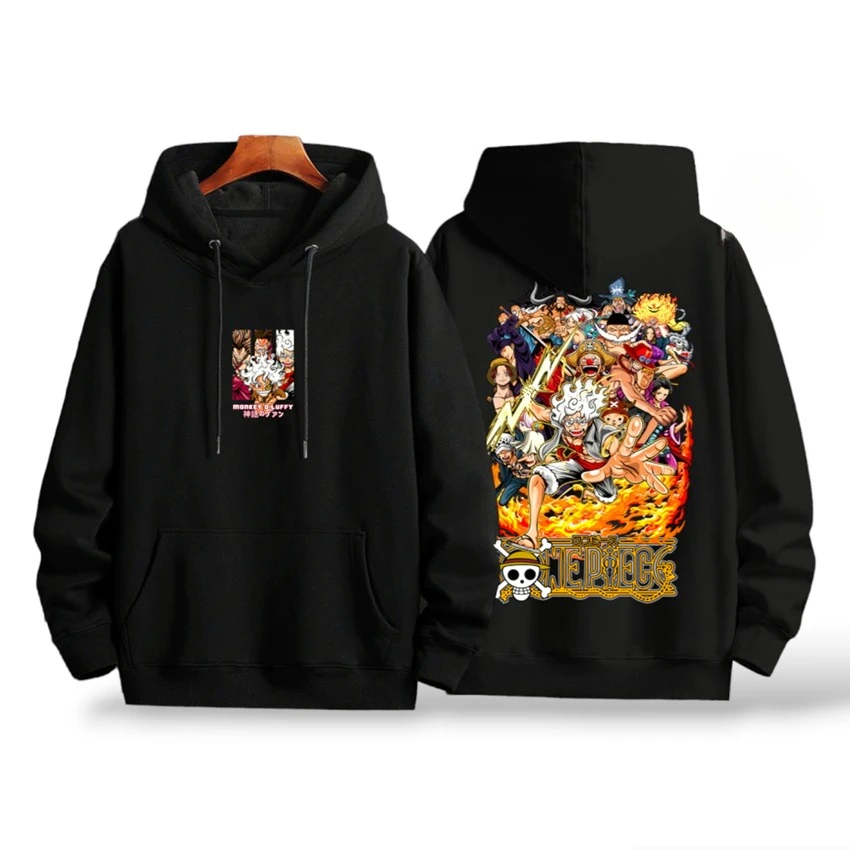 Sudadera con capucha de Anime para hombre One Luffy Gear 5 Unisex otoño e invierno nueva ropa de calle sudaderas con capucha para hombre y mujer