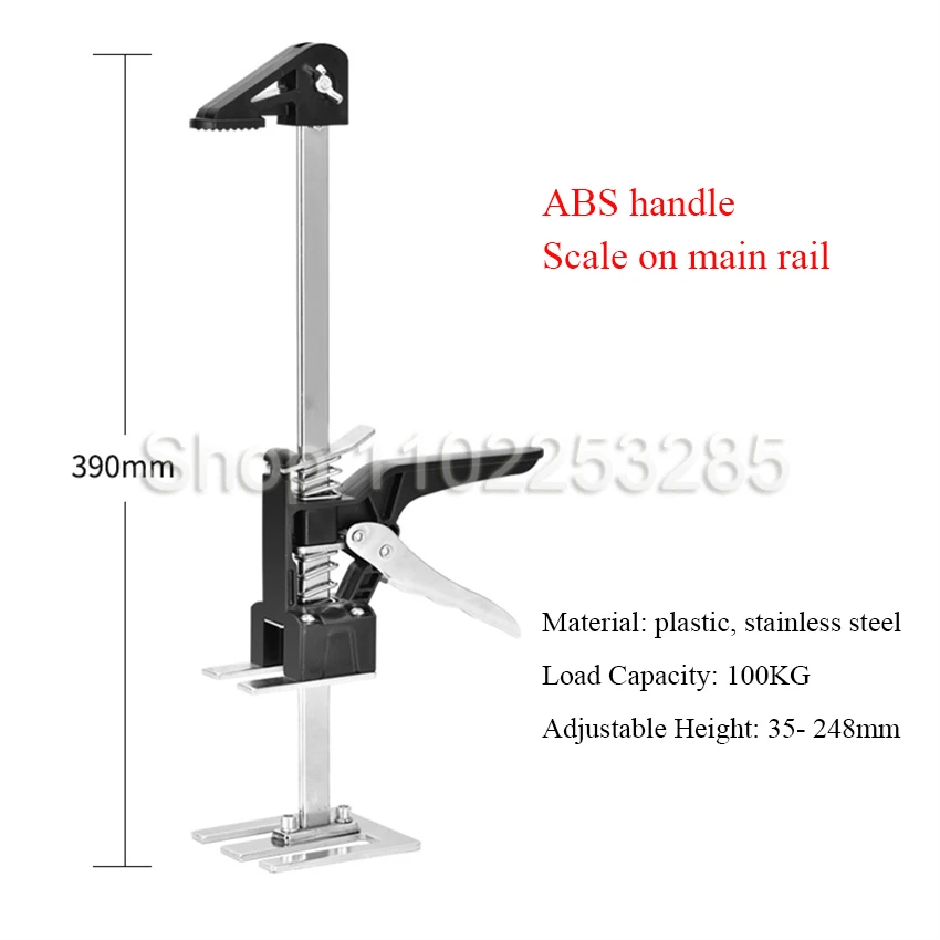 Labor Saving Arm Hand Lifting Jack Tool ,Lifter Jacks for Installing Cabinets and Wall Tile Height Adjuster Handheld Tool