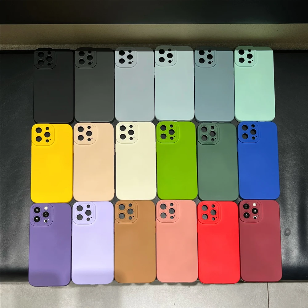 Liquid Silicone Case For iPhone 12 / 12 Pro / 12 Pro Max / 12 Mini ProMax Camera All-Round Protection Microfiber Lining Cover