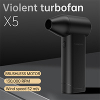 X5 Turbo Fan 130000 RPM High-Speed Brushless Electric Air Blower Powerful Large Wind Hair Dryer Turbo Handheld Mini Blower