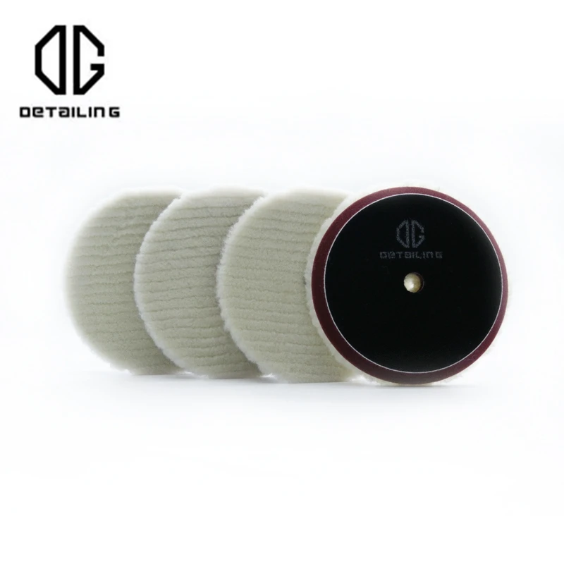 

DETAILING Best Stripe Type 100% Lambs Wool Buffing Pad Woolen Polishing Pad For 5inch and 6inch RO,DA, GA Polishers