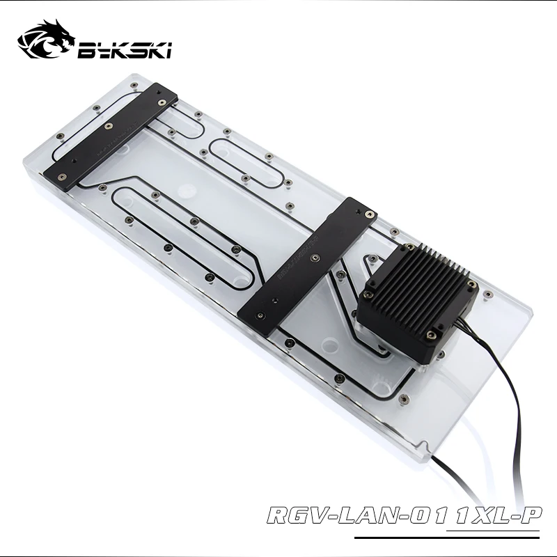 BYKSKI Acrylic Board Water Channel Kit Solution for LIAN LI O11 Dynamic XL Computer Case for CPU/GPU Block Support DDC Pump RGB