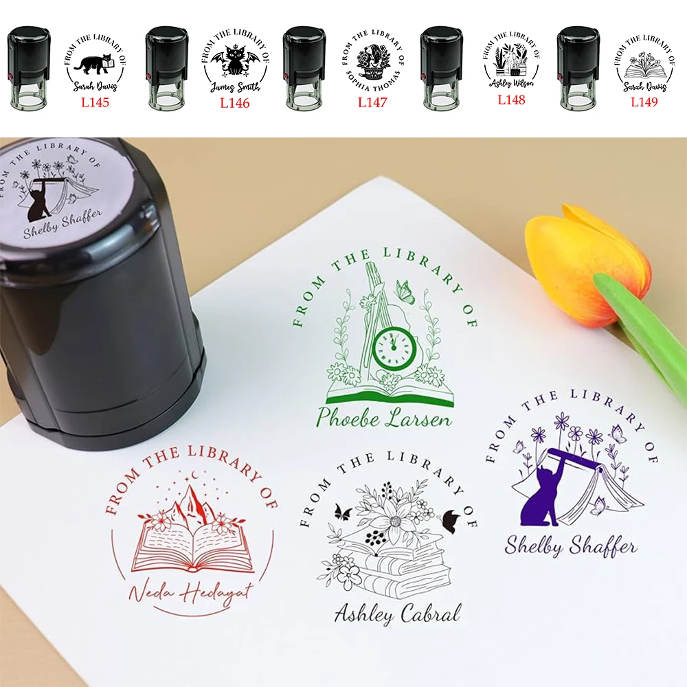 

Custom Logo Self-Inking Stamp DIY 3cm Animals Flowers Pattern Press-type Inking Stamp for Wedding Invitation Envelope Decor Card