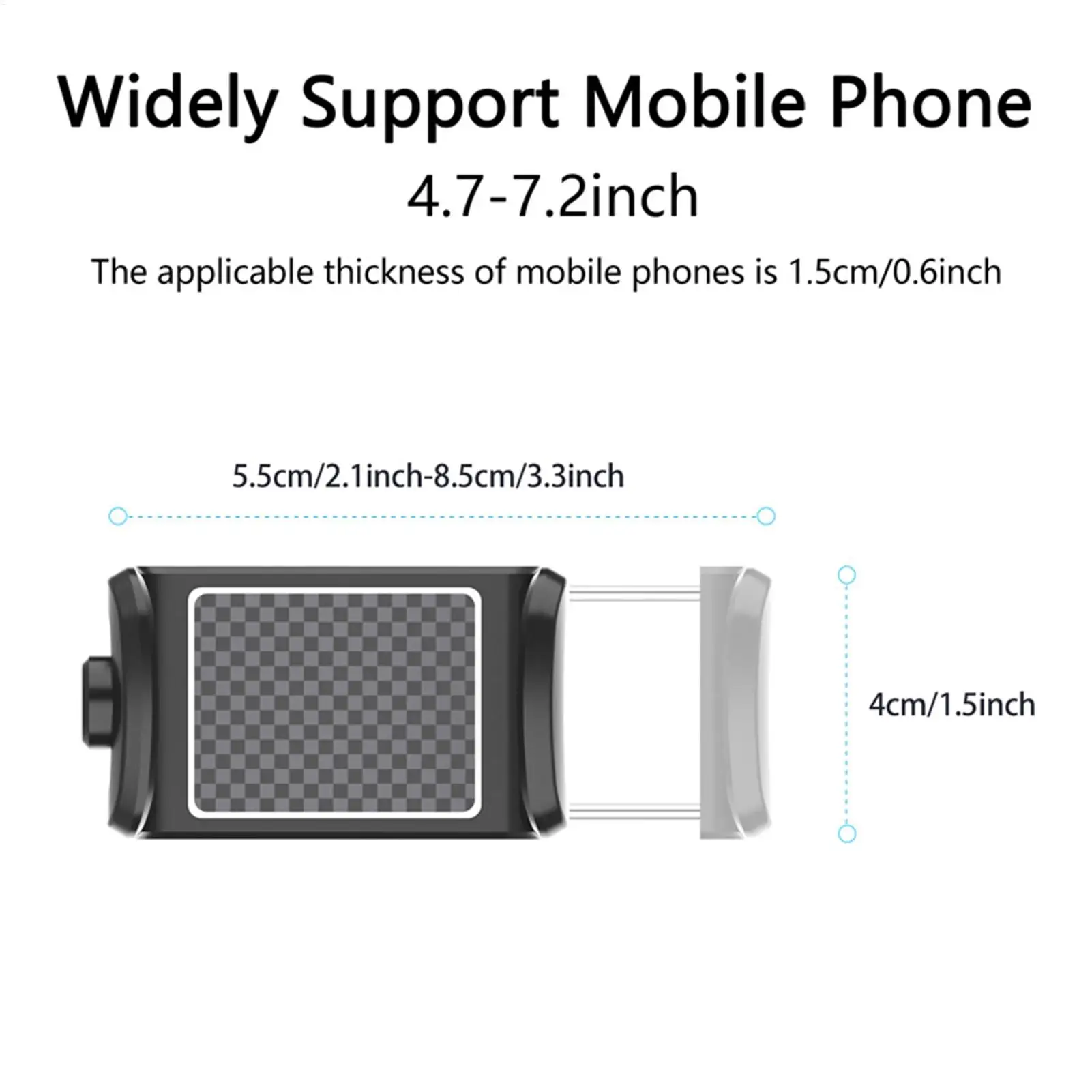 

Phone Holder Clamp Double-Hole Non Slip 360 Rotating Clip Phone Holder Guitar Accessories For Instrument Ukulele Bass Violin