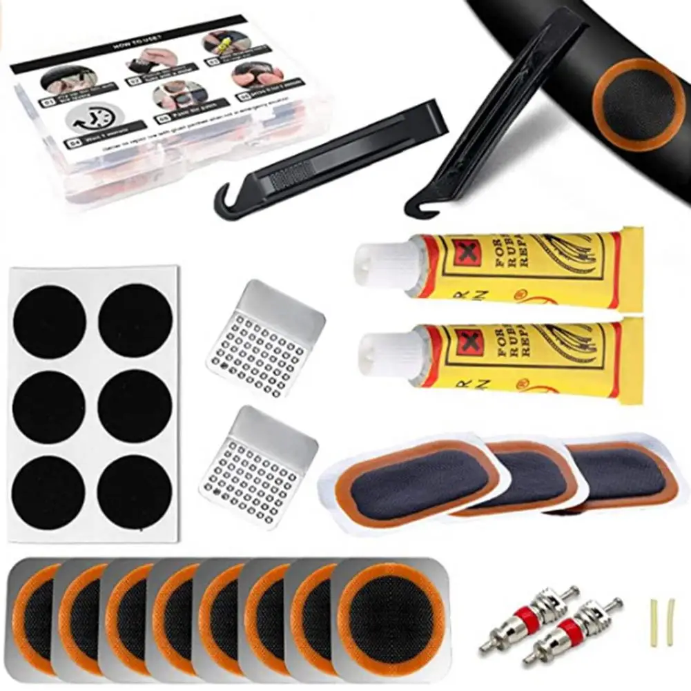 1 Set Tire Patch Lever Professional Rust Resistant Tire Patches Valve Plastic Tire Patch Repair Tool Инструменты Для Ремонта Шин