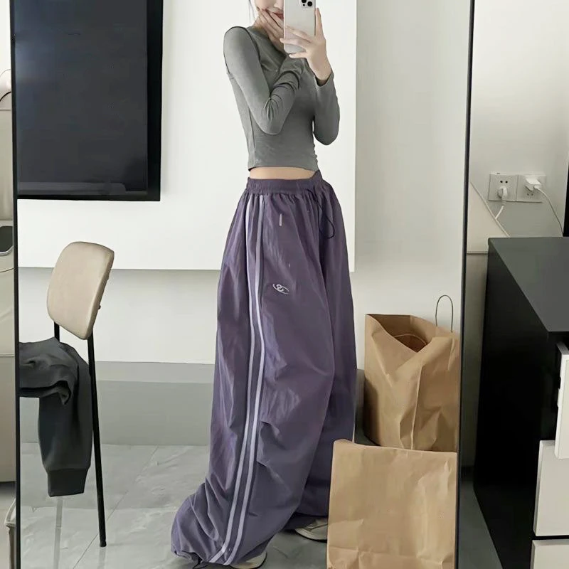 Модные разноцветные повседневные брюки на осень-зиму с эластичной резинкой на талии и шнурком, индивидуальный двухсторонний стиль