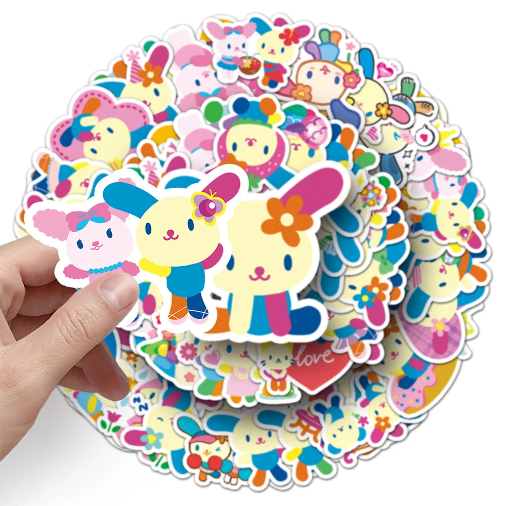 10/30/50 stücke kawaii cartoon usahana sanrio aufkleber für kinder diy gepäck laptop telefon fall niedliche karikatur ästhetische aufkleber packs