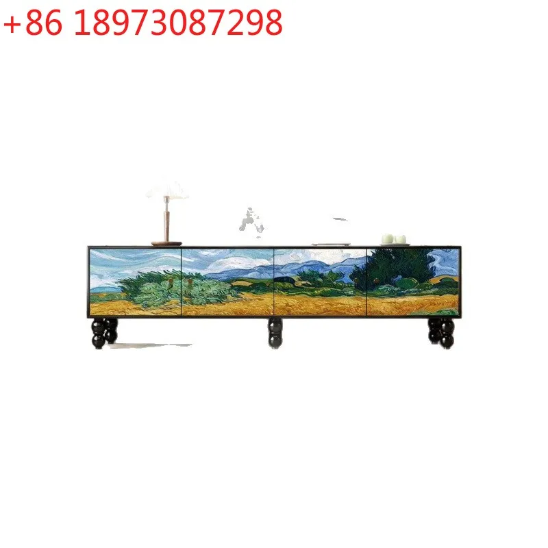 

Французский средневековый шкаф для телевизора из цельного дерева от пола до потолка, встроенный шкафчик для хранения в гостиной