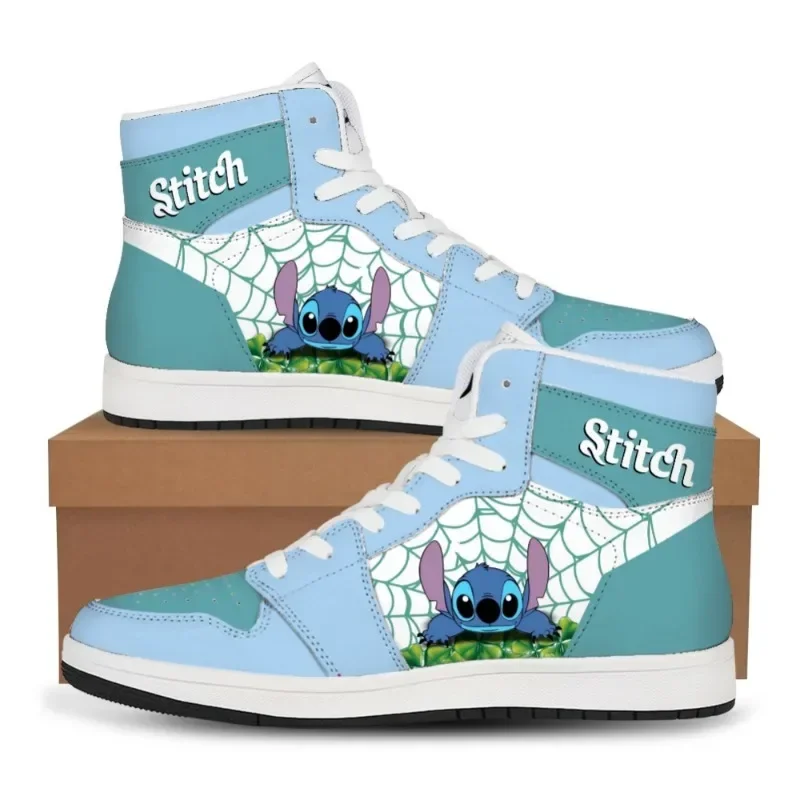 Disney Stitch Fashion Sneakers Kawaii Anime Figure Cosplay Men Women Sports Shoes Boys Girls Kids High Top Fashion Running Shoes