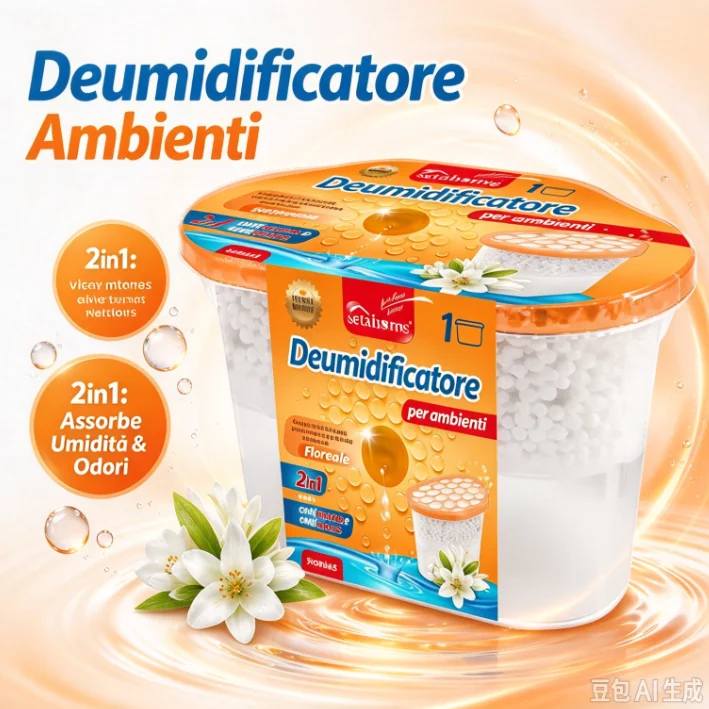 Set da 6 assorbitori di umidità da 500 ml, Deumidificatore per casa, cucina, bagno