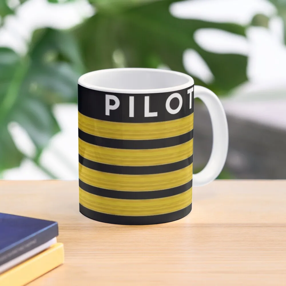 

Pilot Stripes Coffee Mug Porcelain Cute And Different Cups Beautiful Teas Mug