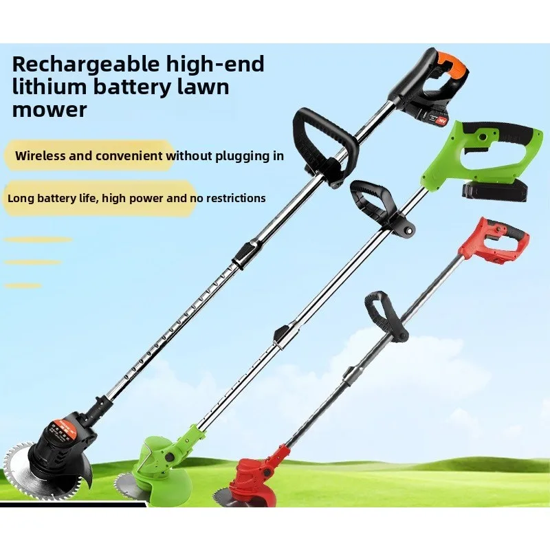 

Cordless Lawn Mower Lightweight Home Use Handheld Electric Weed Cutter Garden Pruner Rechargeable Gardening Tool Weeding Tool
