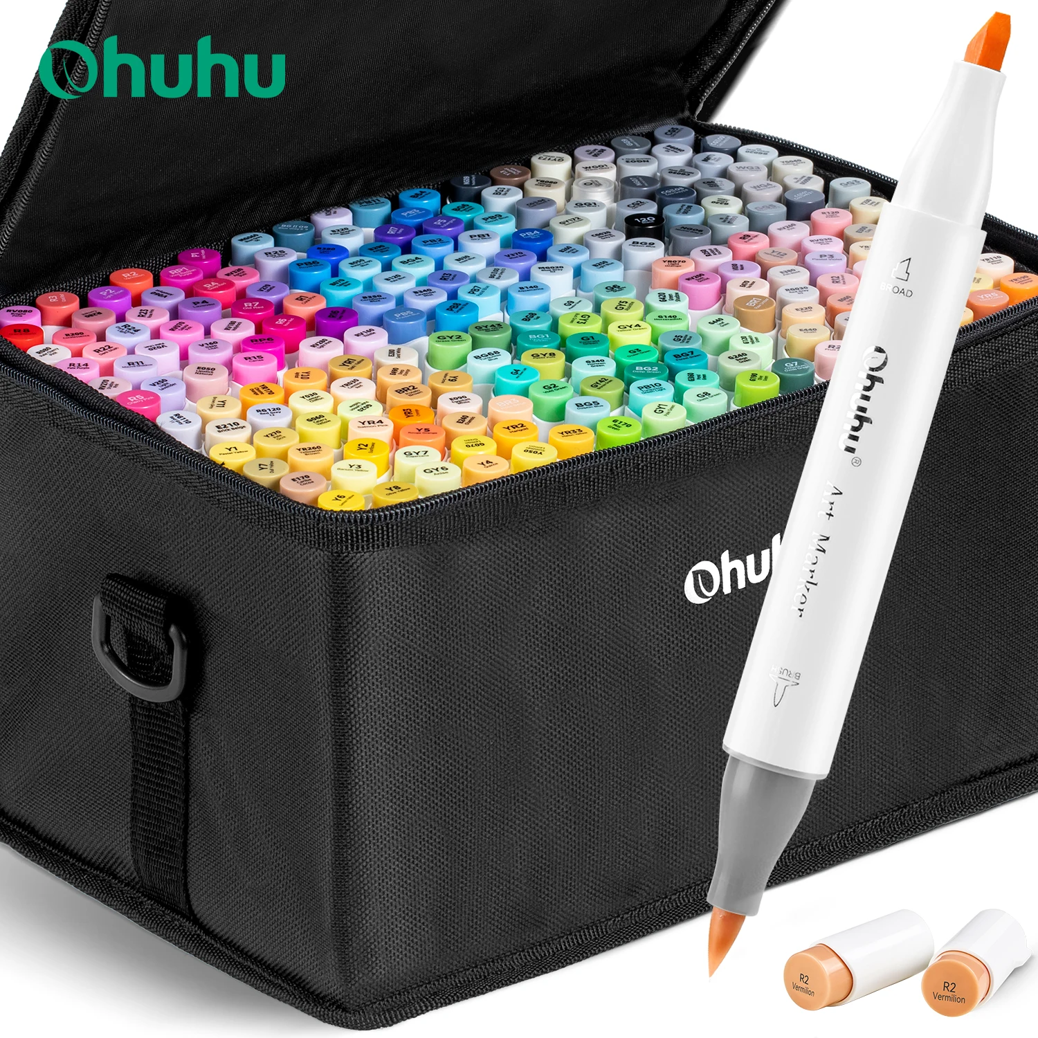 

Ohuhu Honolulu 216 Color Marker Pen Set Oily Alcohol Art Markers Dual Tips Felt Pen Sketching Drawing Manga School Art Supplies