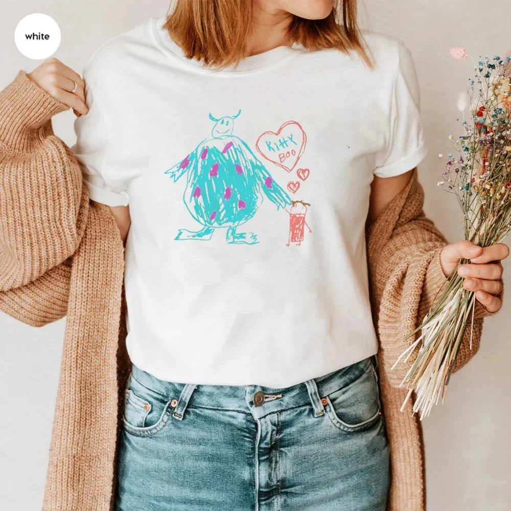 قمصان Monster Inc للجنسين، تي شيرت لطيف من سولي آند بو، قمصان جامعة وحوش، قمصان مضحكة بأكمام قصيرة، تي شيرت للسفر العائلي #2