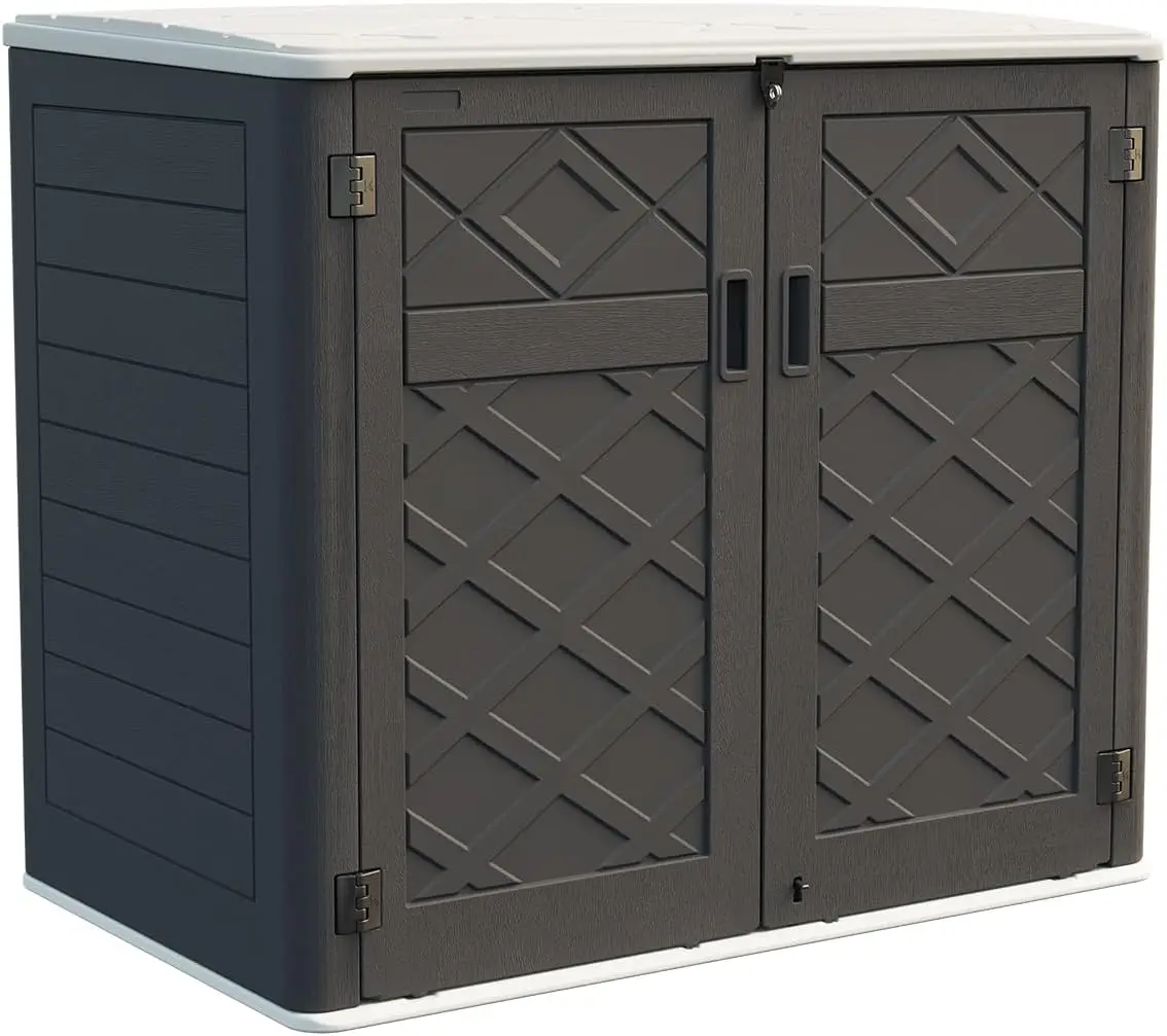 Larger Outdoor Storage Shed Weather Resistance Resin Sheds & Outdoor Storage for Garden Patios Backyards Black