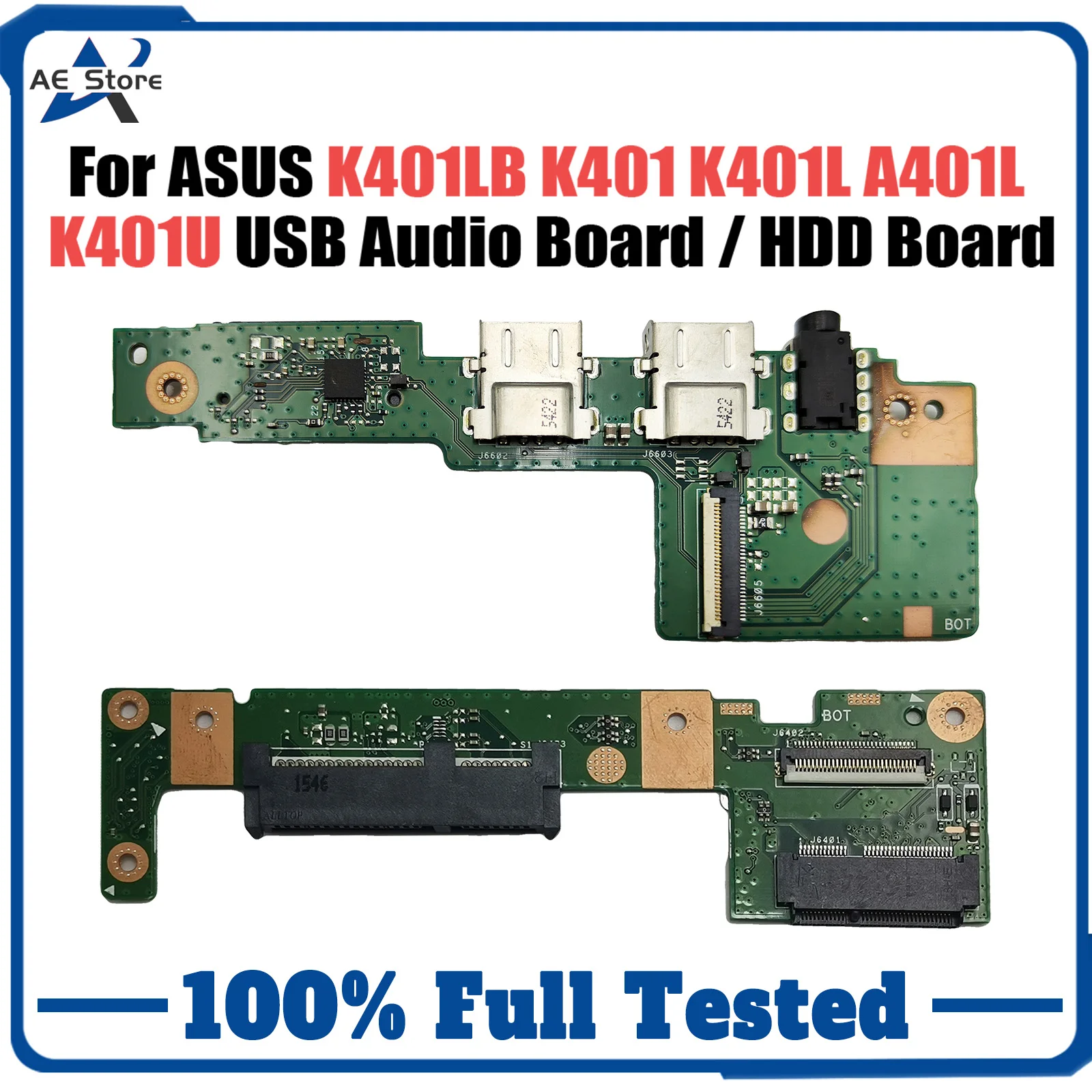 

K401LB IO Board REV 2.0 For ASUS K401LB K401 K401L A401L K401U USB Audio board and HDD Boards 100% OK