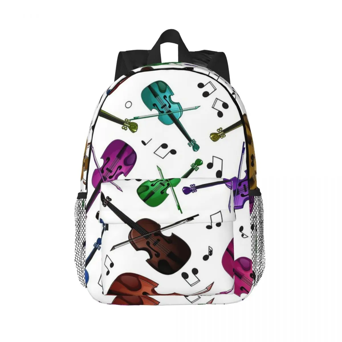 

Colorful Violin Seamless Pattern Backpacks Boys Girls Bookbag Students School Bags Travel Rucksack Shoulder Bag Large Capacity